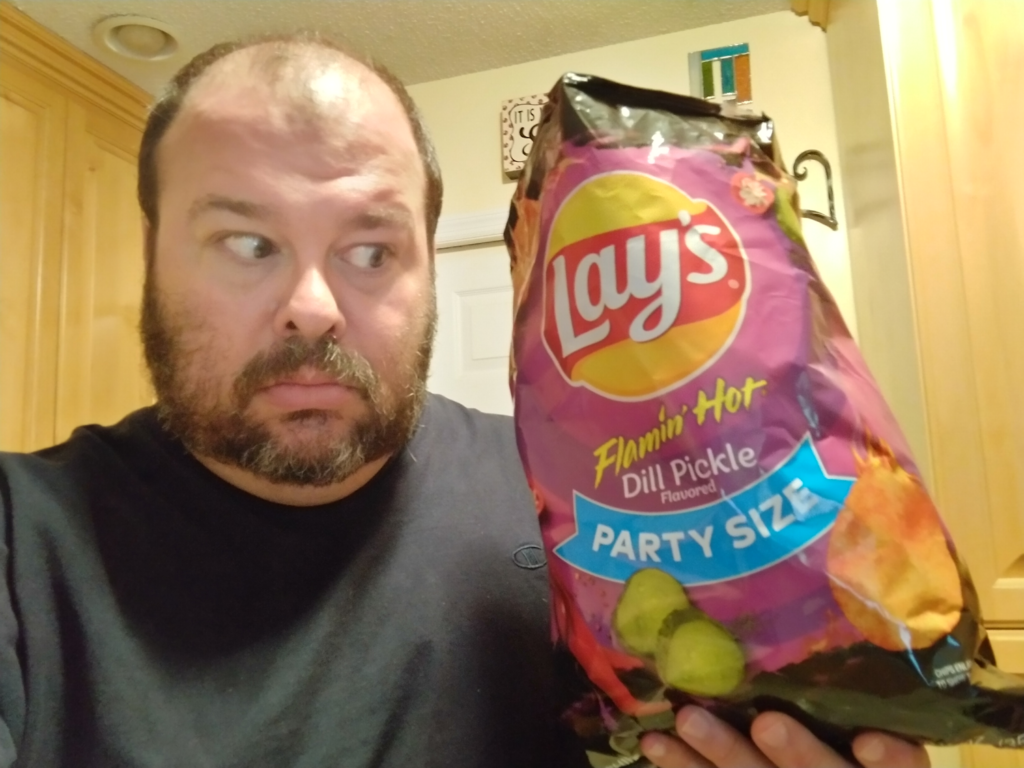 Review Lays Flamin Hot Dill Pickle Potato Chips